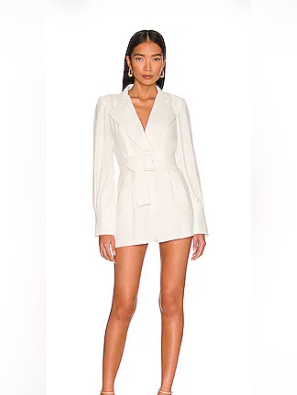 Amanda Uprichard Cream Blazer Romper
